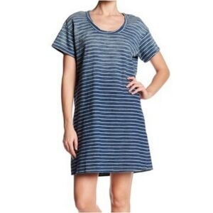 Current/Elliott Slouchy Scoop Neck Dress in Indigo Lime Size Medium